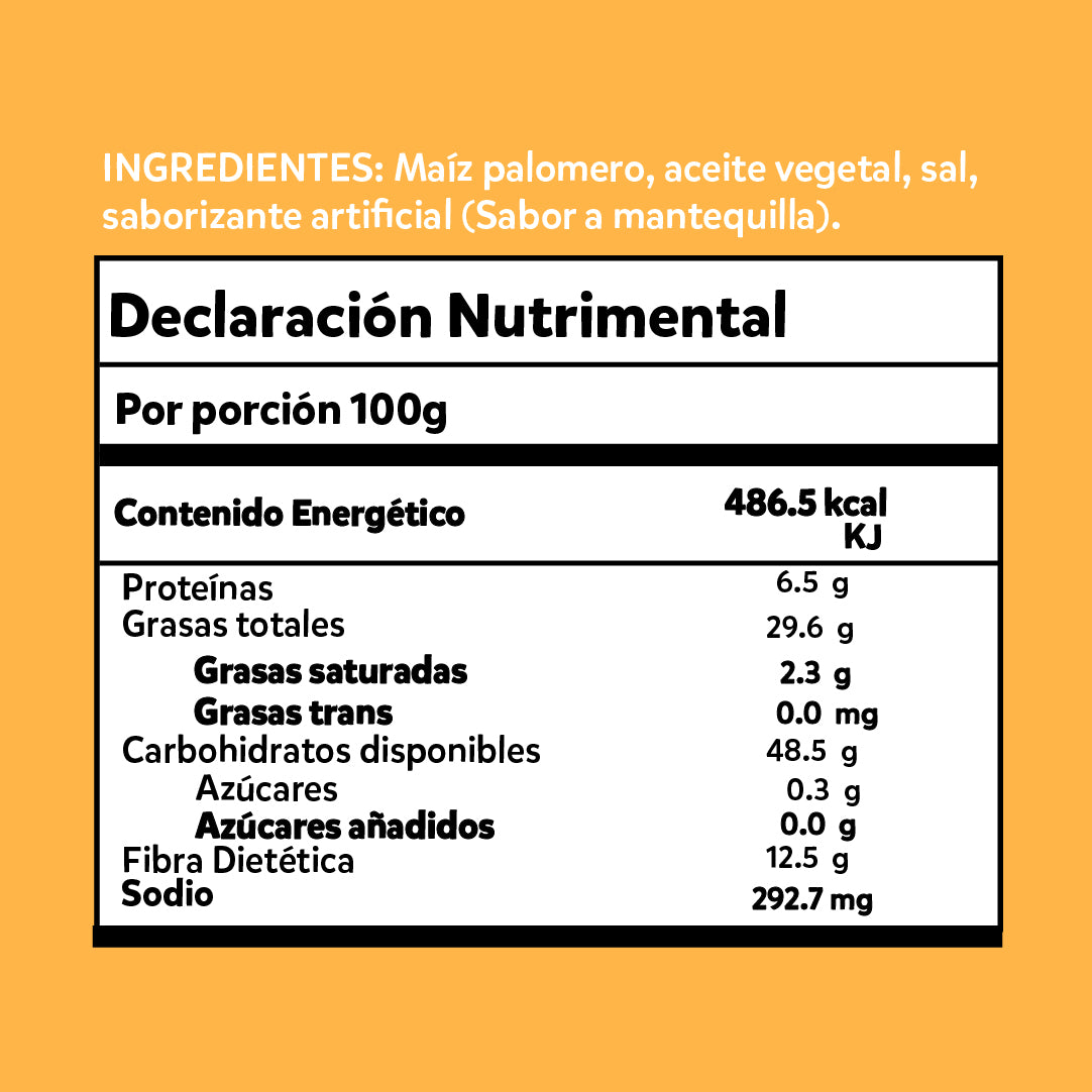 Cilindro Palomitas Gold (Mantequilla)